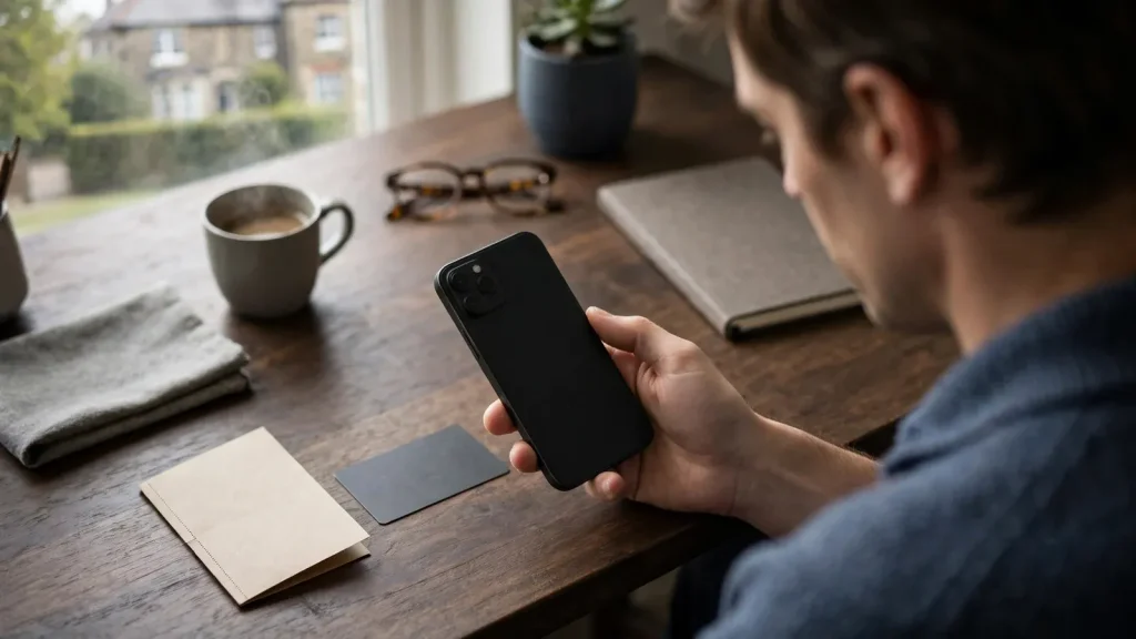 UK gambler checking ClickandBuy availability on a phone at home