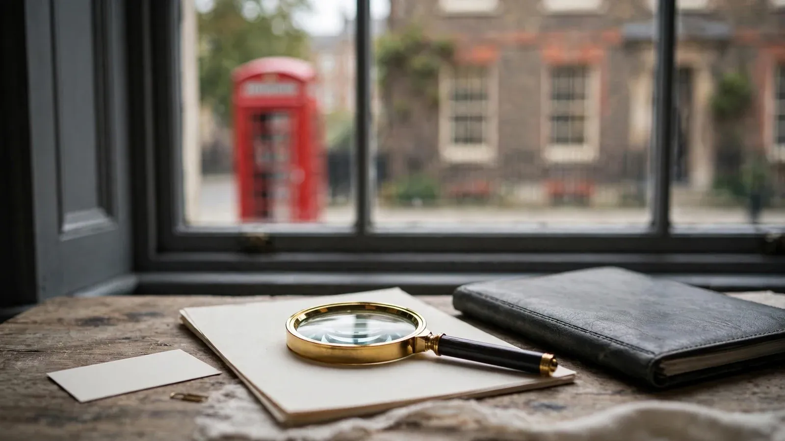 Operator details being checked against documents in a British setting