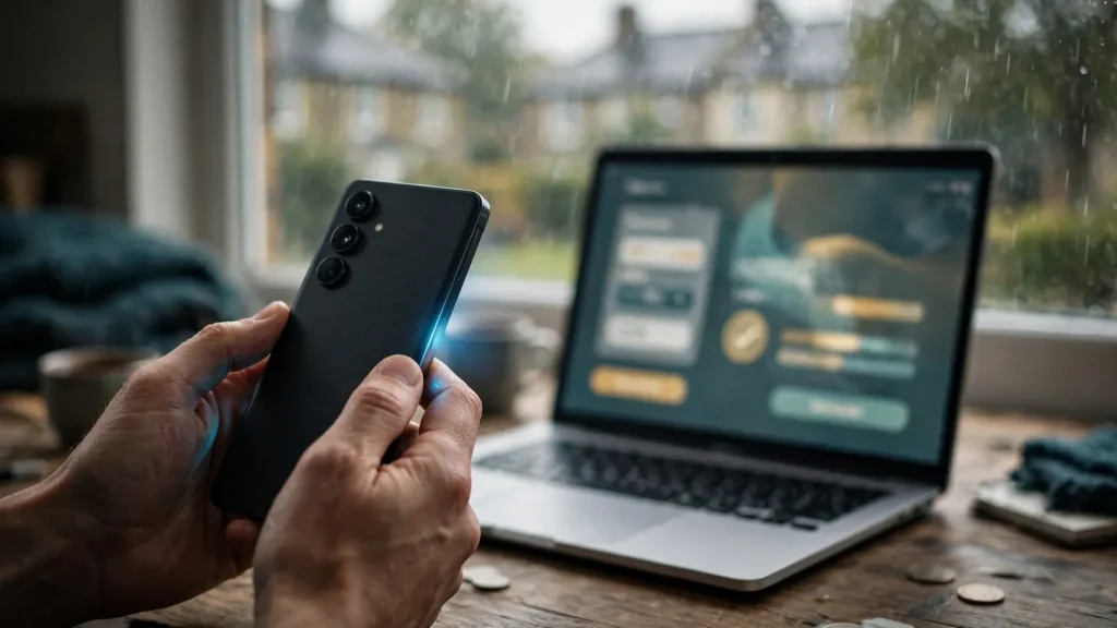 UK player confirming a mobile phone bill casino payment by SMS